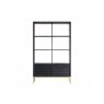 Gallery Direct Ripple Mango Wood Black & Gold Open Display Bookcase Unit Gallery Direct Ripple Mango Wood Black & Gold Open Display Bookcase Unit
