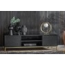 Gallery Direct Ripple Mango Wood Black & Gold Media TV Unit Gallery Direct Ripple Mango Wood Black & Gold Media TV Unit
