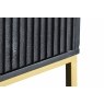 Gallery Direct Ripple Mango Wood Black & Gold Large Sideboard Gallery Direct Ripple Mango Wood Black & Gold Large Sideboard