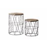 Gallery Direct Marshal Wood & Metal Set Of 2 Side Tables Gallery Direct Marshal Wood & Metal Set Of 2 Side Tables