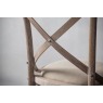Gallery Direct Set of 2 Cafe Washed Oak Dining Chairs with Linen Seat