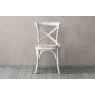 Gallery Direct Set of 2 Cafe White Oak Dining Chairs with Linen Seat