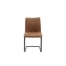 Gallery Direct Set of 2 Edington Dining Chairs in Brown Leather Gallery Direct Set of 2 Edington Dining Chairs in Brown Leather