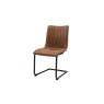 Gallery Direct Set of 2 Edington Dining Chairs in Brown Leather Gallery Direct Set of 2 Edington Dining Chairs in Brown Leather