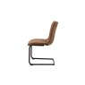 Gallery Direct Set of 2 Edington Dining Chairs in Brown Leather Gallery Direct Set of 2 Edington Dining Chairs in Brown Leather