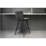 Gallery Direct Set of 2 Palmer Bar Stools in Grey Leather Gallery Direct Set of 2 Palmer Bar Stools in Grey Leather
