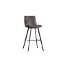 Gallery Direct Set of 2 Palmer Bar Stools in Grey Leather Gallery Direct Set of 2 Palmer Bar Stools in Grey Leather
