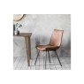 Gallery Direct Set of 2 Hinks Dining Chairs in Brown Leather