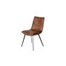 Gallery Direct Set of 2 Hinks Dining Chairs in Brown Leather Gallery Direct Set of 2 Hinks Dining Chairs in Brown Leather