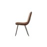Gallery Direct Set of 2 Hinks Dining Chairs in Brown Leather Gallery Direct Set of 2 Hinks Dining Chairs in Brown Leather