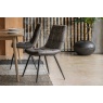 Gallery Direct Set of 2 Darwin Dining Chairs in Grey Leather Gallery Direct Set of 2 Darwin Dining Chairs in Grey Leather