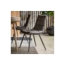 Gallery Direct Set of 2 Darwin Dining Chairs in Grey Leather Gallery Direct Set of 2 Darwin Dining Chairs in Grey Leather