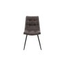 Gallery Direct Set of 2 Darwin Dining Chairs in Grey Leather Gallery Direct Set of 2 Darwin Dining Chairs in Grey Leather