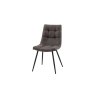 Gallery Direct Set of 2 Darwin Dining Chairs in Grey Leather Gallery Direct Set of 2 Darwin Dining Chairs in Grey Leather