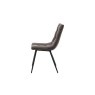 Gallery Direct Set of 2 Darwin Dining Chairs in Grey Leather Gallery Direct Set of 2 Darwin Dining Chairs in Grey Leather