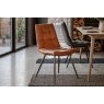 Gallery Direct Set of 2 Darwin Dining Chairs in Brown Leather Gallery Direct Set of 2 Darwin Dining Chairs in Brown Leather