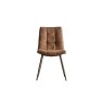 Gallery Direct Set of 2 Darwin Dining Chairs in Brown Leather Gallery Direct Set of 2 Darwin Dining Chairs in Brown Leather