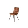Gallery Direct Set of 2 Darwin Dining Chairs in Brown Leather Gallery Direct Set of 2 Darwin Dining Chairs in Brown Leather