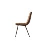 Gallery Direct Set of 2 Darwin Dining Chairs in Brown Leather Gallery Direct Set of 2 Darwin Dining Chairs in Brown Leather