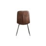 Gallery Direct Set of 2 Newton Dining Chairs in Brown Leather Gallery Direct Set of 2 Newton Dining Chairs in Brown Leather
