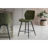 Gallery Direct Set of 2 Manford Fabric Bar Stools in Bottle Green Gallery Direct Set of 2 Manford Fabric Bar Stools in Bottle Green
