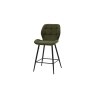 Gallery Direct Set of 2 Manford Fabric Bar Stools in Bottle Green Gallery Direct Set of 2 Manford Fabric Bar Stools in Bottle Green