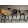 Gallery Direct Set of 2 Manford Leather Bar Stools in Brown