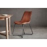 Gallery Direct Set of 2 Hawking Dining Chairs in Brown PU Leather Gallery Direct Set of 2 Hawking Dining Chairs in Brown PU Leather