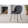 Gallery Direct Set of 2 Flanagan Dining Chairs in Grey Velvet Gallery Direct Set of 2 Flanagan Dining Chairs in Grey Velvet