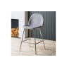 Gallery Direct Set of 2 Flanagan Bar Stools in Dark Grey Velvet