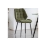 Gallery Direct Set of 2 Manford Fabric Dining Chairs in Bottle Green