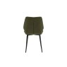 Gallery Direct Set of 2 Manford Fabric Dining Chairs in Bottle Green Gallery Direct Set of 2 Manford Fabric Dining Chairs in Bottle Green