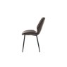 Gallery Direct Set of 2 Manford Leather Dining Chairs in Brown Gallery Direct Set of 2 Manford Leather Dining Chairs in Brown