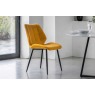 Gallery Direct Set of 2 Manford Fabric Dining Chairs in Saffron Gallery Direct Set of 2 Manford Fabric Dining Chairs in Saffron