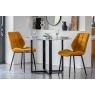 Gallery Direct Set of 2 Manford Fabric Dining Chairs in Saffron Gallery Direct Set of 2 Manford Fabric Dining Chairs in Saffron