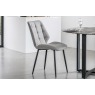 Gallery Direct Set of 2 Manford Fabric Dining Chairs in Light Grey Gallery Direct Set of 2 Manford Fabric Dining Chairs in Light Grey