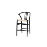 Gallery Direct Set of 2 Whitney Black Elm Wishbone Back Bar Stools with Woven Seat Gallery Direct Set of 2 Whitney Black Elm Wishbone Back Bar Stools with Woven Seat