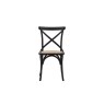 Gallery Direct Set of 2 Cafe Black Oak Dining Chairs with Rattan Seat Gallery Direct Set of 2 Cafe Black Oak Dining Chairs with Rattan Seat