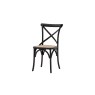 Gallery Direct Set of 2 Cafe Black Oak Dining Chairs with Rattan Seat Gallery Direct Set of 2 Cafe Black Oak Dining Chairs with Rattan Seat