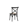 Gallery Direct Set of 2 Cafe Black Oak Dining Chairs with Rattan Seat Gallery Direct Set of 2 Cafe Black Oak Dining Chairs with Rattan Seat