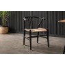 Gallery Direct Set of 2 Whitney Black Elm Wishbone Back Dining Chairs with Woven Seat Gallery Direct Set of 2 Whitney Black Elm Wishbone Back Dining Chairs with Woven Seat