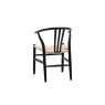 Gallery Direct Set of 2 Whitney Black Elm Wishbone Back Dining Chairs with Woven Seat Gallery Direct Set of 2 Whitney Black Elm Wishbone Back Dining Chairs with Woven Seat