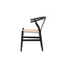 Gallery Direct Set of 2 Whitney Black Elm Wishbone Back Dining Chairs with Woven Seat Gallery Direct Set of 2 Whitney Black Elm Wishbone Back Dining Chairs with Woven Seat