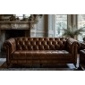 Buckingham Leather Chesterfield 3.5 Seater Sofa in Vintage Cognac