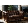 Buckingham Leather Chesterfield 2 Seater Sofa in Vintage Cognac