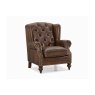 Buckingham Leather Chesterfield Wing Chair in Vintage Cognac Buckingham Leather Chesterfield Wing Chair in Vintage Cognac