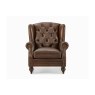 Buckingham Leather Chesterfield Wing Chair in Vintage Cognac Buckingham Leather Chesterfield Wing Chair in Vintage Cognac