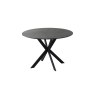 Sadie Industrial 110cm Round Dining Table in Smoke Finish Sadie Industrial 110cm Round Dining Table in Smoke Finish