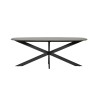 Sadie Industrial 200cm Dining Table in Smoke Finish