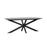 Sadie Industrial 200cm Dining Table in Smoke Finish